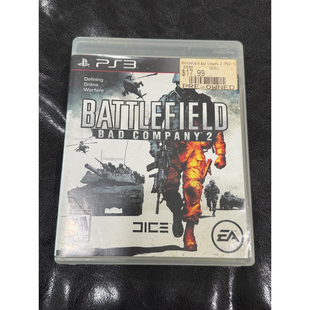 Battlefield Bad Company 2 Sony PlayStation‎ 3 PS3 Game 2010 DICE EA FPS NTSC-U/C